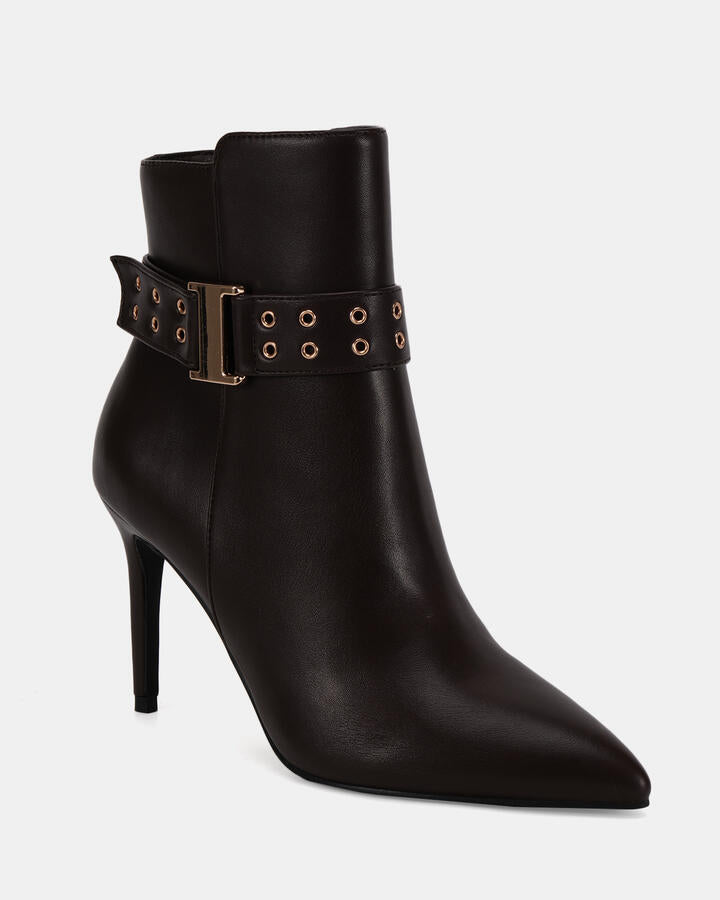 Image of Boots. Product name - Dolli Espresso Vegan Boots in Espresso colour by brand - Novo