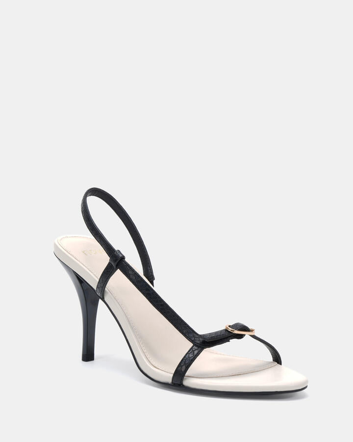 Image of Heels. Product name - Zandee Snake Multi High Heels in Print colour by brand - Novo