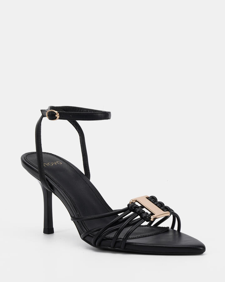 Image of Heels. Product name - Zarria Black High Heels in Black colour by brand - Novo
