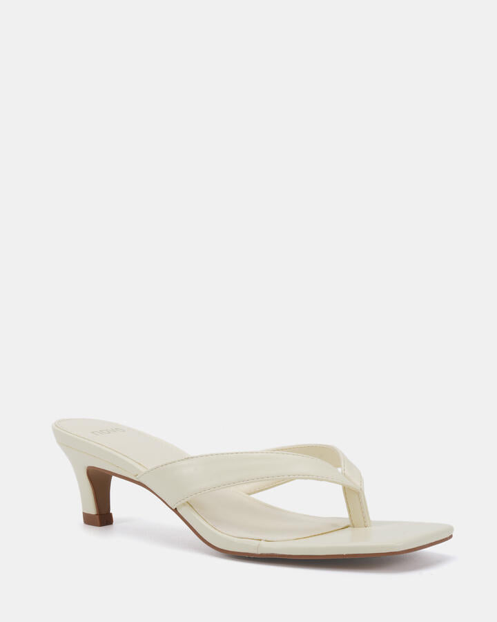 Image of Heels. Product name - Valence Butter Vegan Heels in Yellow colour by brand - Novo