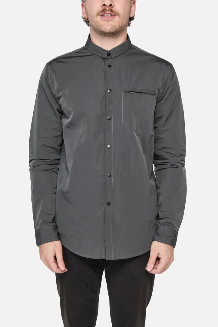 Image of a model wearing Outerwear. Productname: Spraket in Steel colour by brand - Dangerfield