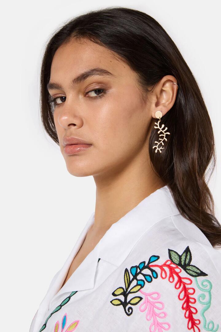 Image of Earrings. Productname: Gold Vine Earrings in Multi colour by brand - Gorman