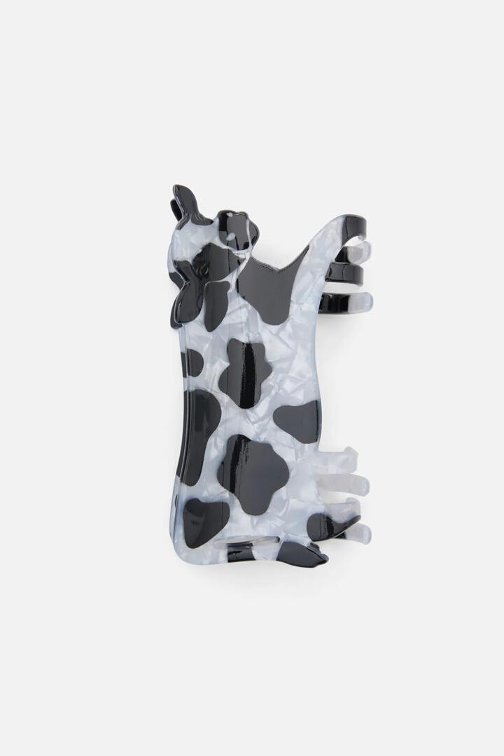 Image of Hair Accessories. Productname: Cow Claw Clip in Black/White colour by brand - Dangerfield