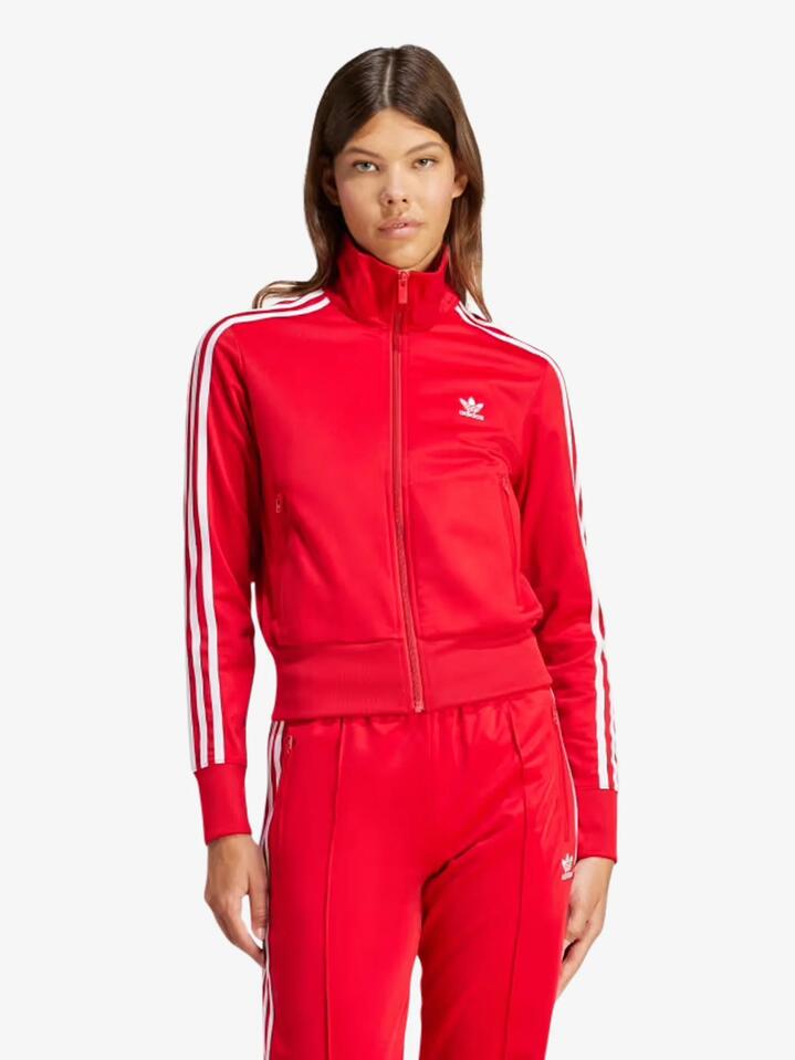 Image of a model wearing Tops. Productname: Adidas Adicolor Classics Firebird Track Top in Betsca colour by brand - Adidas
