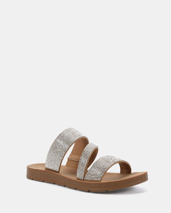 Image of Sandals. Product name - Starr Silver Sandals in Multi colour by brand - Novo