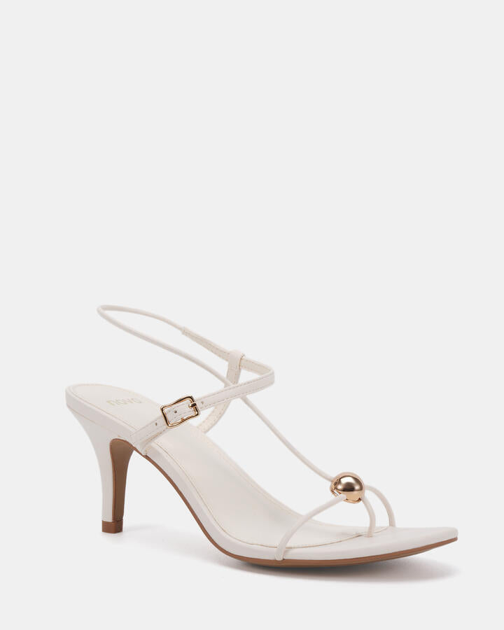 Image of Heels. Productname: Lavinia: White - Women's Strappy - High Heel in Multi colour by brand - Novo
