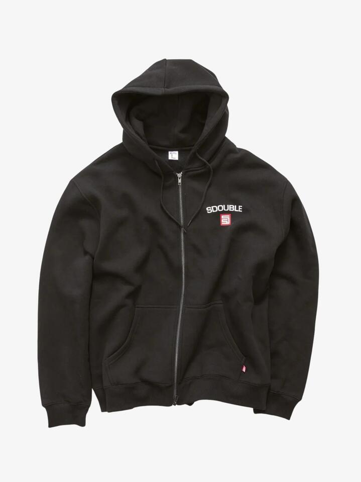 Image of a model wearing Outerwear. Productname: S-Double Womenâs Cities Zip Through Hood in BLACK colour by brand - S-Double