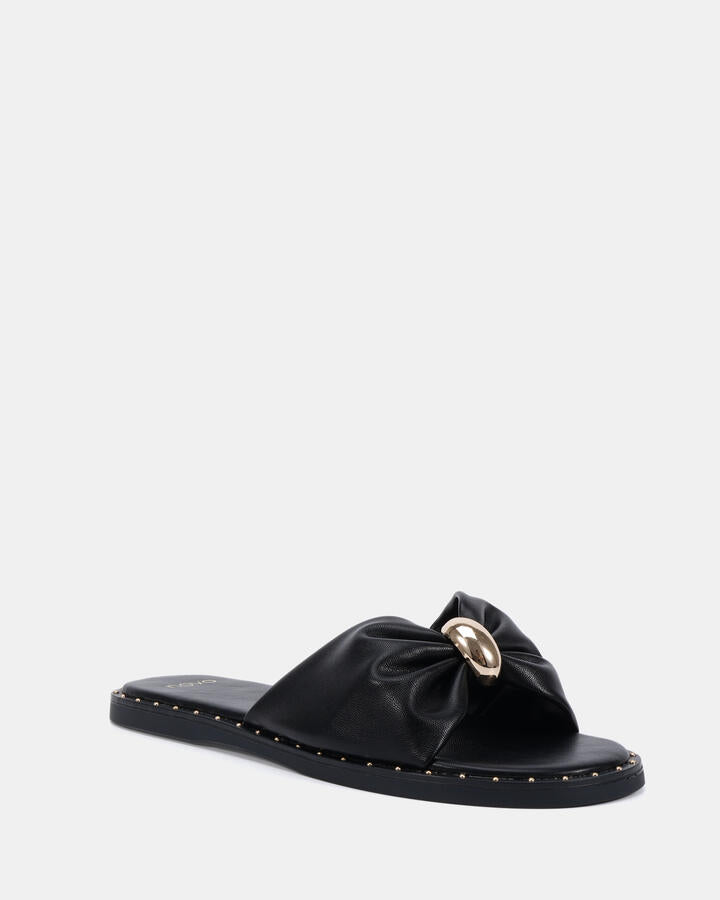 Image of Sandals. Product name - Saanvi Black Sandals in Black colour by brand - Novo
