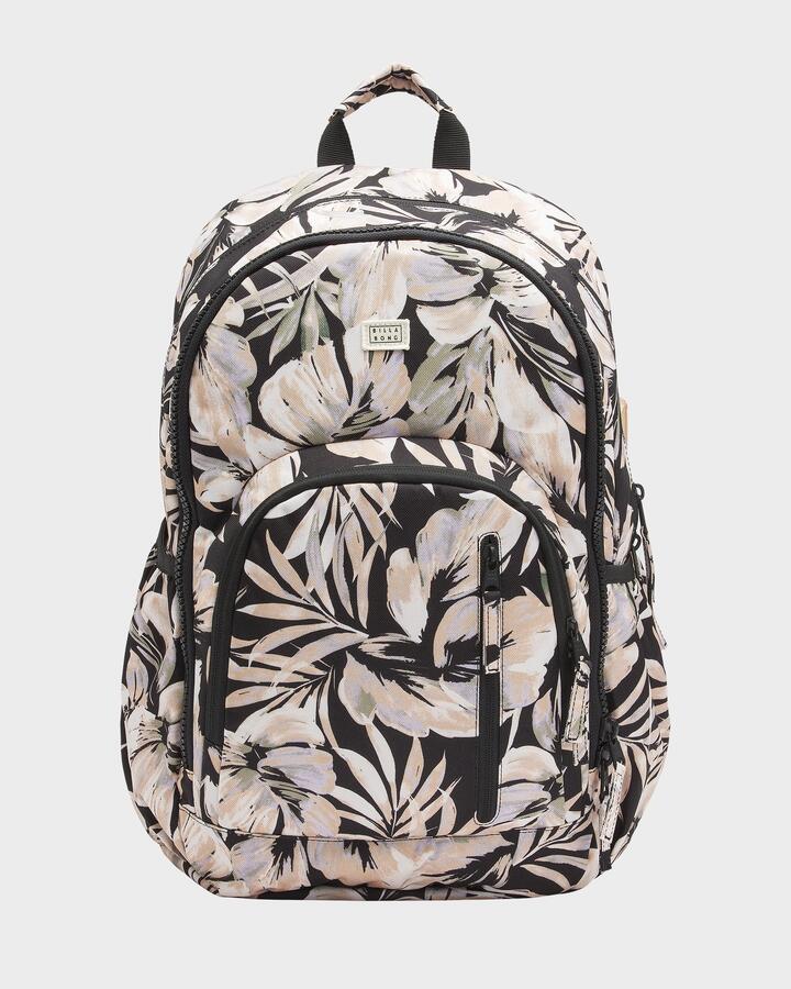 Image of Bags. Productname: Billabong Womens Roadie Backpack Black Floral - in Black Floral colour by brand - Billabong