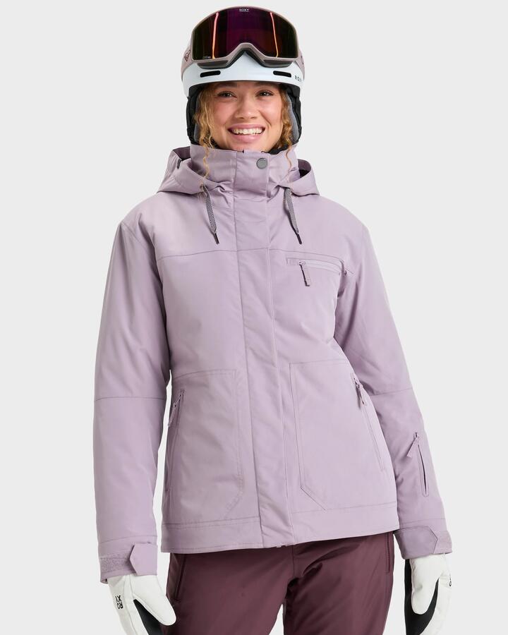 Image of a model wearing Outerwear. Productname: Roxy - Womens Brylee Snow Jacket - Nirvana - in Nirvana colour by brand - Roxy