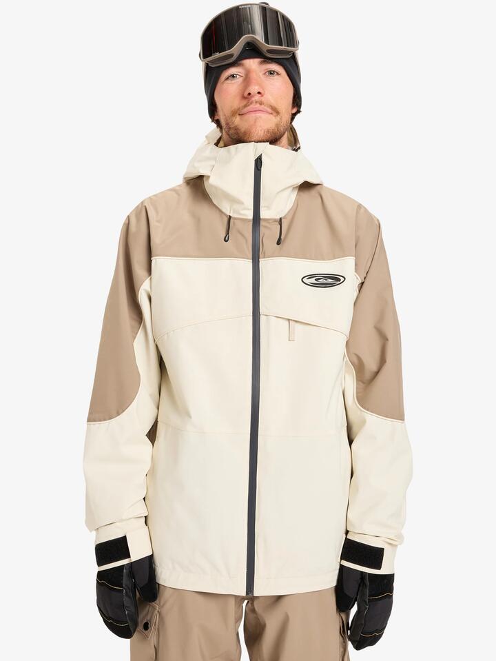 Image of Coats & Jackets. Product name - Quiksilver Mens Radicalo 20K Snow Jacket Bone in Bone colour by brand - Quiksilver
