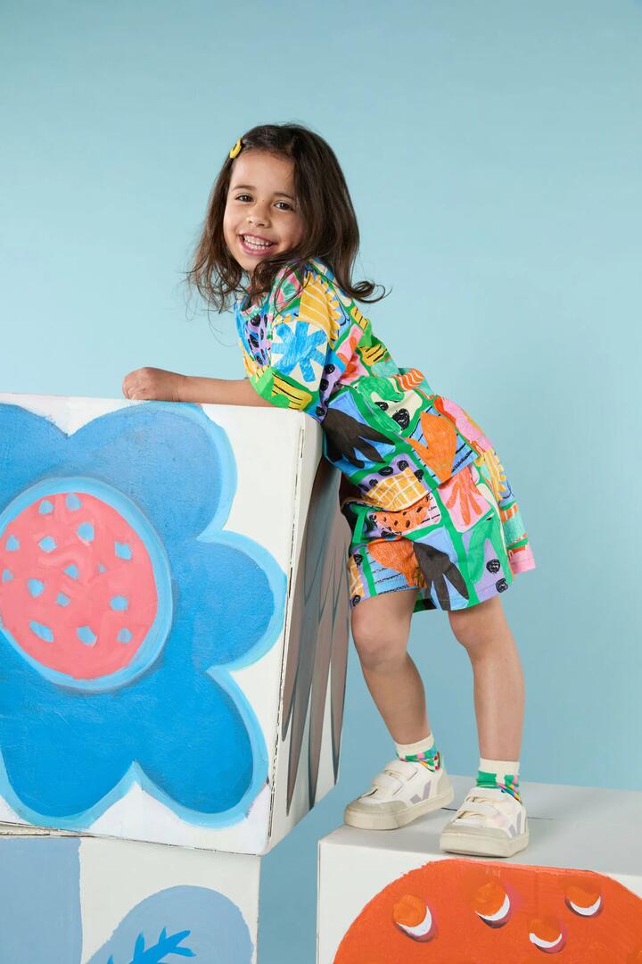 Image of a model wearing Shorts. Productname: Vacay Kid Shorts in Print colour by brand - Gorman