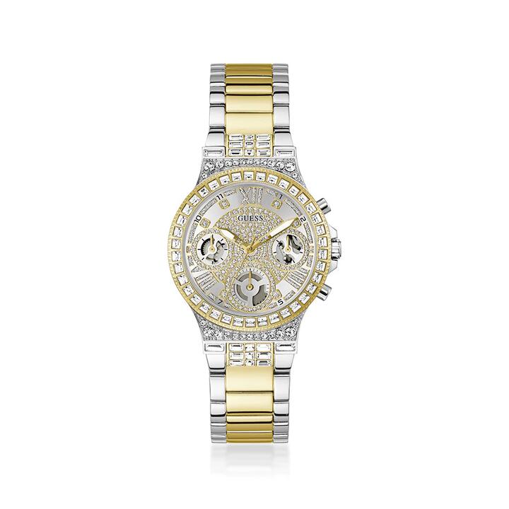 Image of Watches. Product name - Guess Two-Tone Moonlight Quartz Multifunction Watch GW0320L7 in colour by brand - Guess