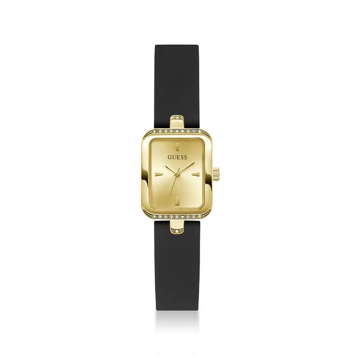 Image of Watches. Product name - Guess Isla Quartz Black Silicone Watch GW0926L2 in colour by brand - Guess