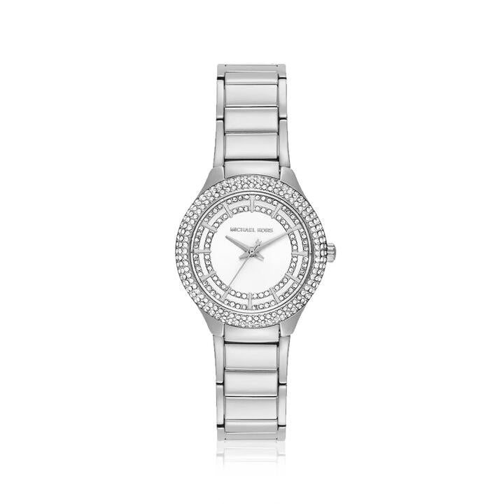 Image of Watches. Product name - Michael Kors Sylvia Silver Tone Quartz Watch MK4943 in colour by brand - Michael Kors