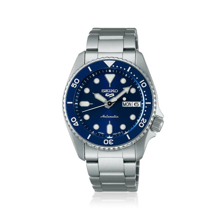 Image of Watches. Product name - Seiko 5 Sports Automatic Silver Tone Watch SRPL77K in colour by brand - Seiko