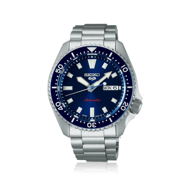 Image of Watches. Product name - Seiko 5 Sports Automatic Silver Tone Watch SRPL83K in colour by brand - Seiko