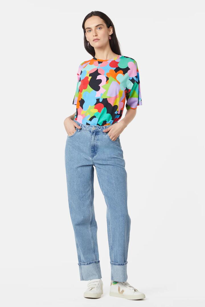Image of Jeans. Product name - Cuff It Jean in Light Denim colour by brand - Gorman