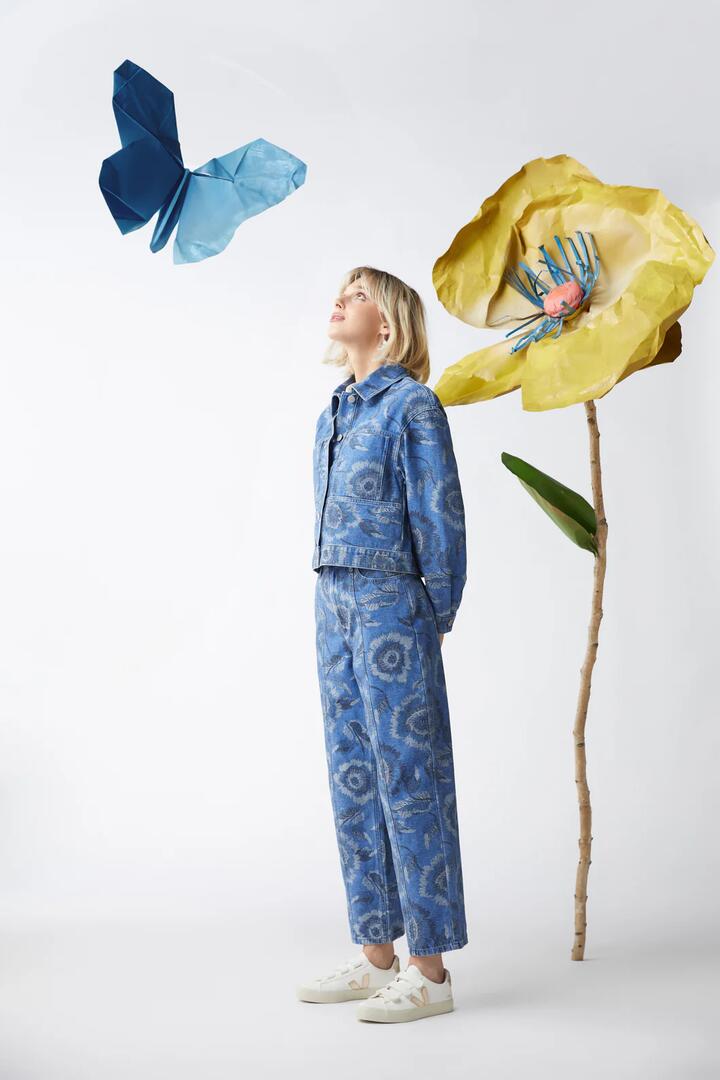 Image of Jeans. Product name - Wonderbloom Jean in Denim colour by brand - Gorman