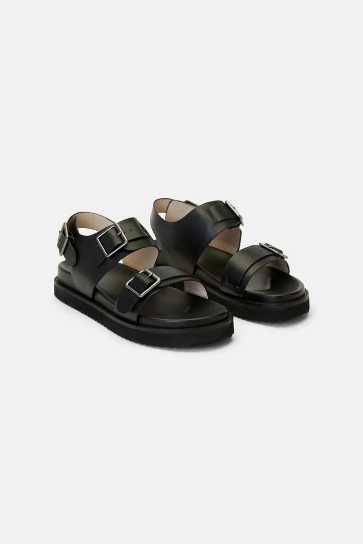 Image of Sandals. Productname: Buckle Sandal - Black in Black colour by brand - Gorman