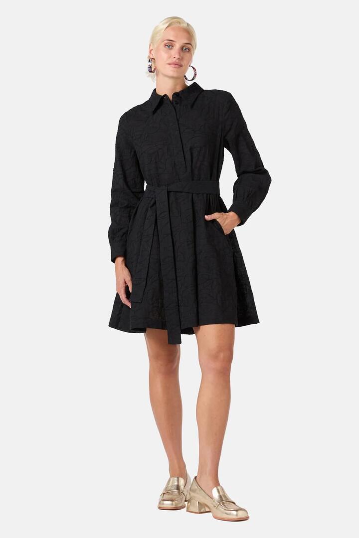 Image of Dresses. Product name - Blythe Shirt Dress in Black colour by brand - Gorman