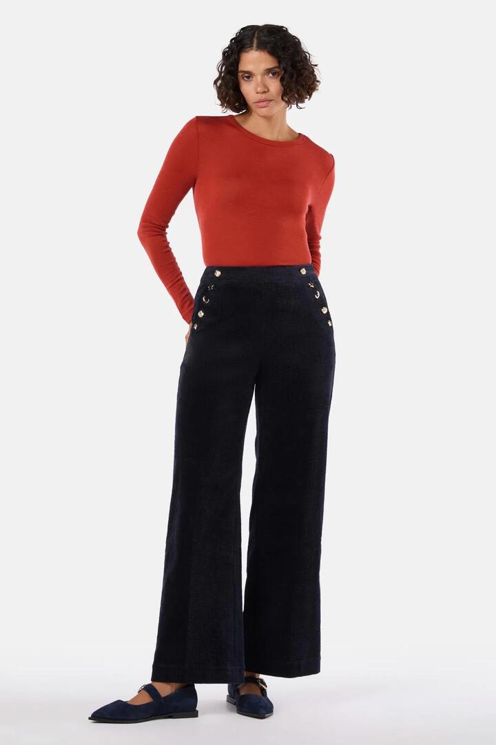 Image of Jeans. Product name - Sailor Moon Cord Jean in Navy colour by brand - Gorman