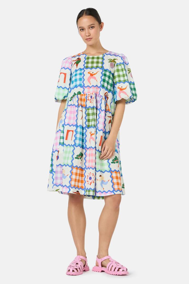 Image of Dresses. Product name - Hidden Paradise Patchwork Dress in Print colour by brand - Gorman