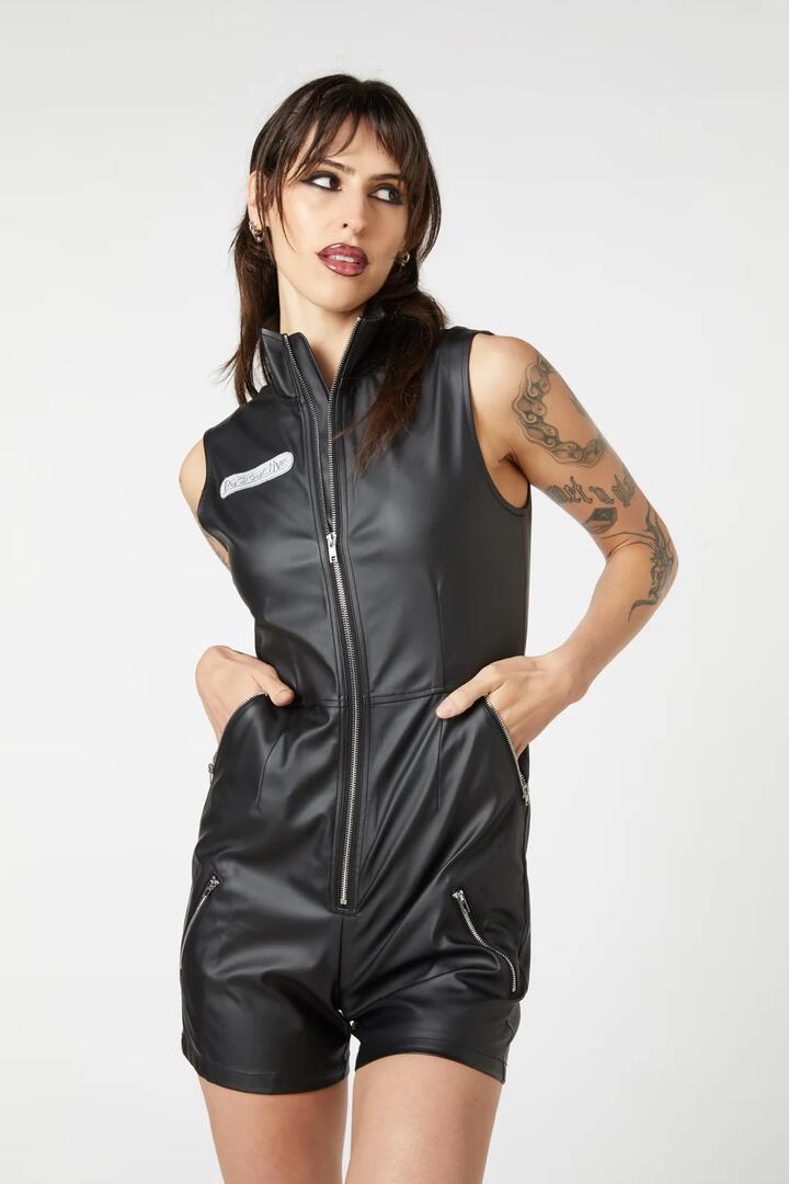 Image of Bodysuits. Product name - Radioactive Raver Romper in White colour by brand - Dangerfield