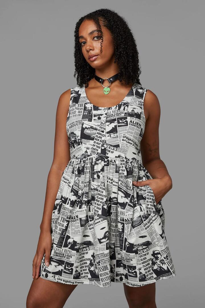 Image of Dresses. Product name - Extraterrestrial Dress in Cream colour by brand - Black Friday