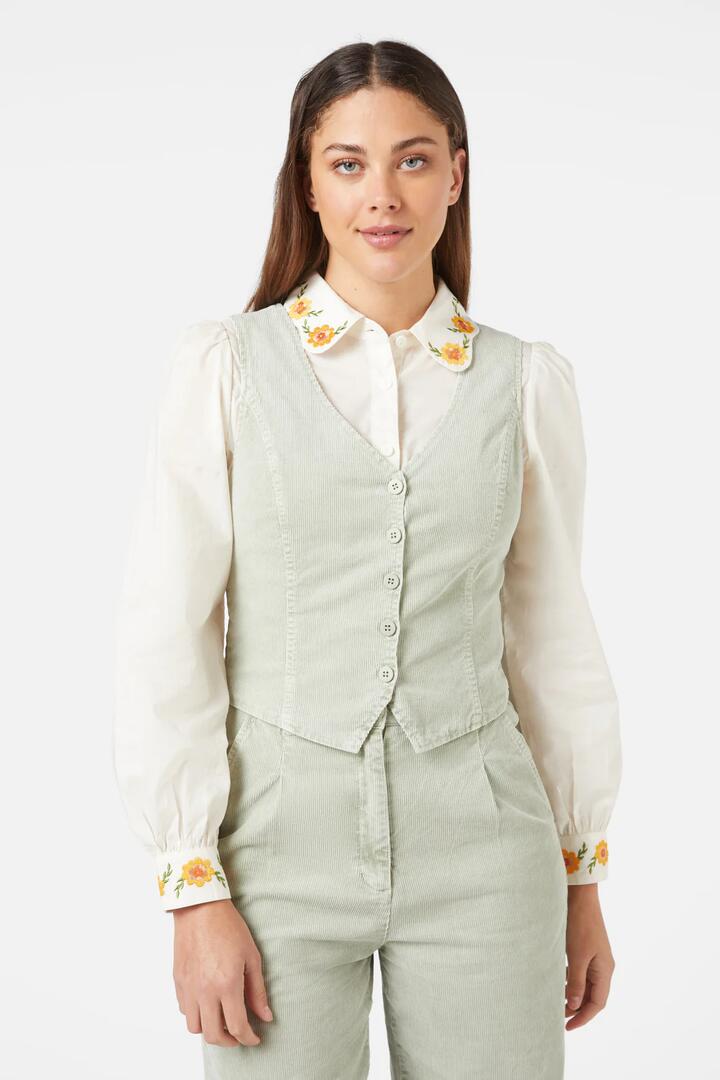 Image of Coats & Jackets. Product name - Joanie Vest in Rose colour by brand - Princess Highway