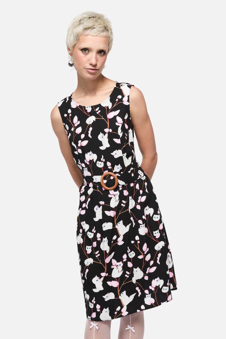 Image of Dresses. Productname: Pussy Willow Midi Dress in Black colour by brand - Dangerfield