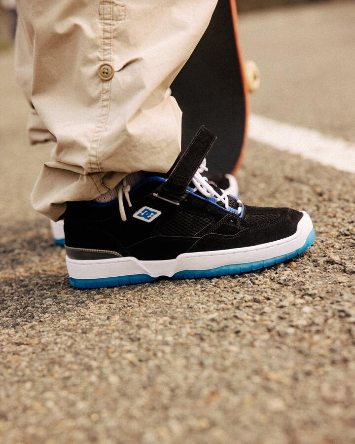 Image of Shoes. Product name - DC Shoes Mens Js 1 Skate Shoes Black/Royal in Black/Royal colour by brand - DC Shoes