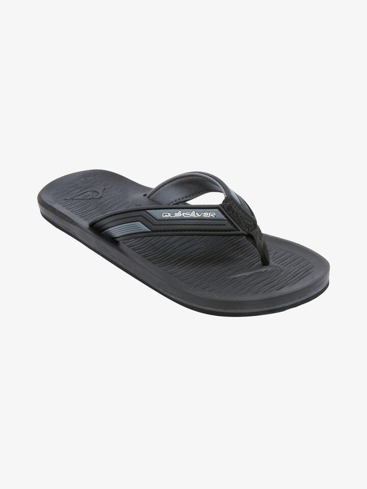 Image of Sandals. Productname: Quiksilver - Mens Makua Slim Thongs - Black - in Black colour by brand - Quiksilver