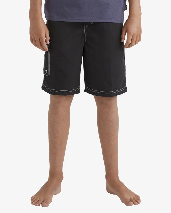 Image of Swimwear. Product name - Billabong Boys 8-16 Throw On Boardshorts Black in Black colour by brand - Billabong