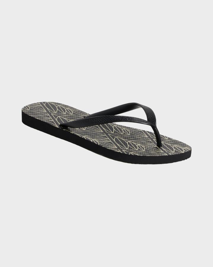 Image of Sandals. Product name - Kustom Womens Classic Thongs Black/Gold in Black/Gold colour by brand - Kustom