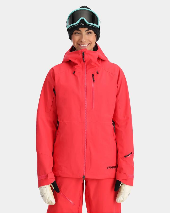 Image of Coats & Jackets. Product name - Spyder Womens Solitare Shell Snow Jacket Prism Pink in Prism Pink colour by brand - Spyder