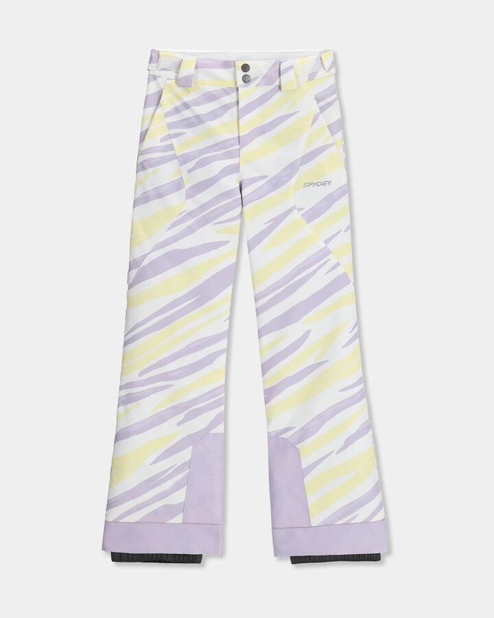 Image of a model wearing Pants. Product name - Spyder Girls 8-16 Olympia Snow Pants Tiger Violet Dust in Tiger Violet Dust colour by brand - Spyder