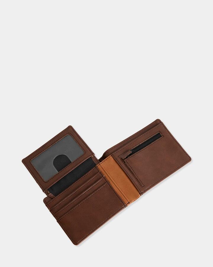 Image of Wallets & Money Clips. Product name - Billabong Mens Dimension Bi-Fold Wallet Java in Java colour by brand - Billabong
