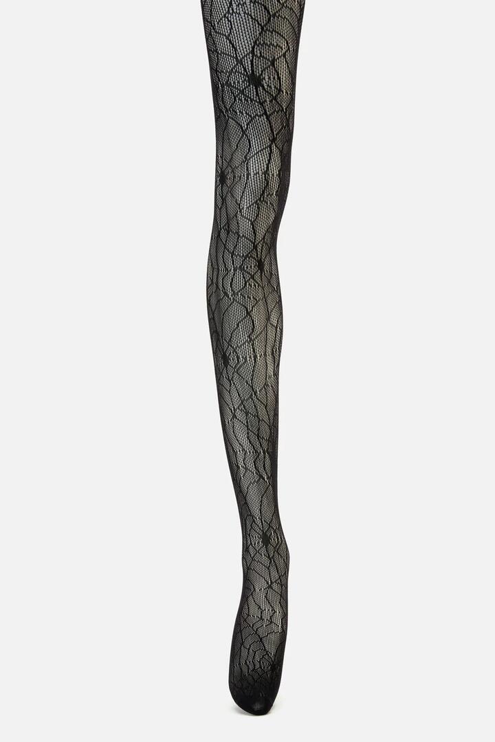 Image of Lingerie. Productname: Spiderweb Fishnet Tights in Black colour by brand - Dangerfield