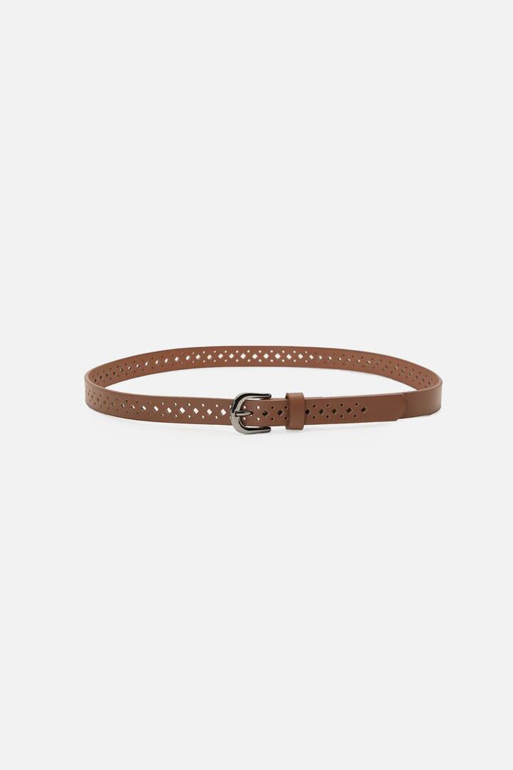 Image of Belts. Productname: Tan Cut Out Belt in Tan colour by brand - Princess Highway