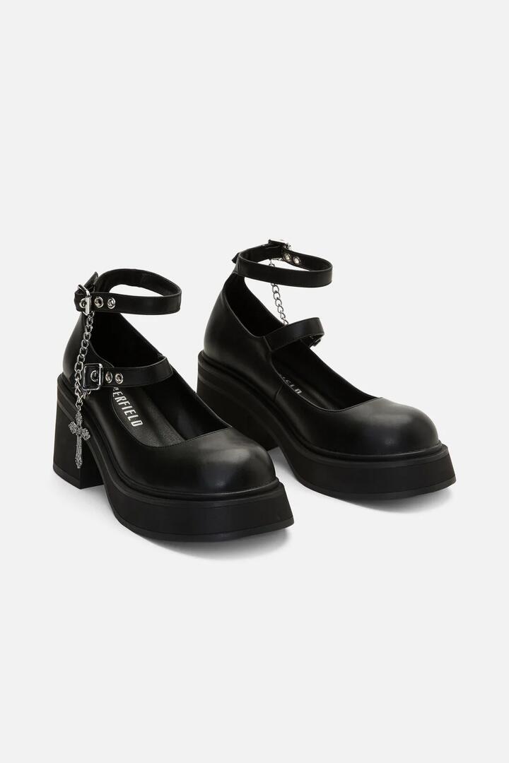 Image of Charms. Productname: Cross Charm Shoe in Black colour by brand - Dangerfield