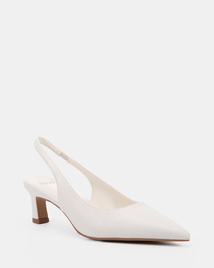 Image of Footwear. Productname: Ivara: White - Women's Court - Low Heel in Multi colour by brand - Novo