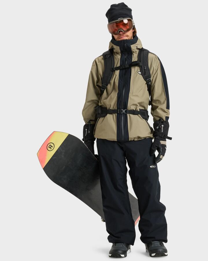 Image of Coats & Jackets. Product name - Quiksilver Mens High Altitude Gore-Tex Snow Jacket Fallen Rock in Fallen Rock colour by brand - Quiksilver