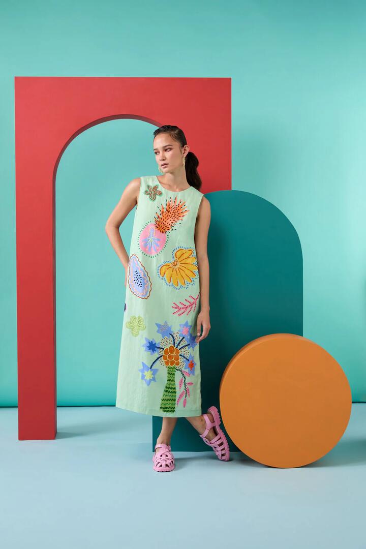Image of Dresses. Productname: Rainforest Diaries Shift in Print colour by brand - Gorman