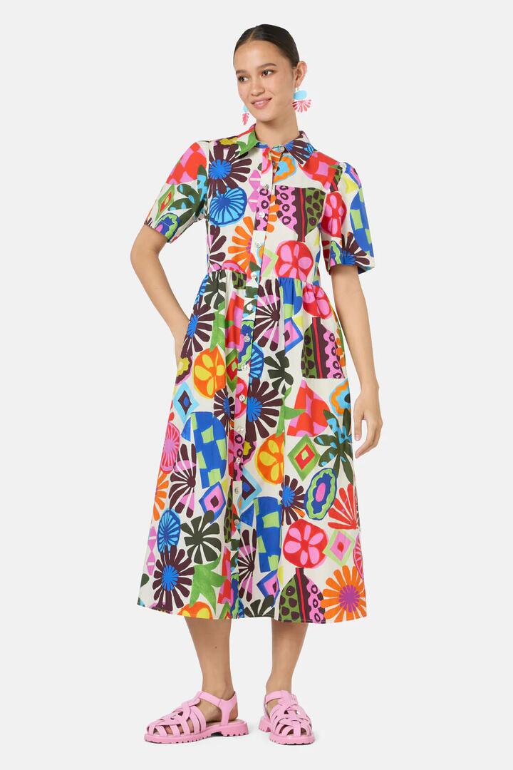 Image of Dresses. Productname: Tropic Pop Shirt Dress in Print colour by brand - Gorman