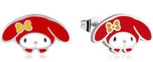 Image of Accessories. Product name - Sanrio Hello Kitty My Melody Stud Earrings Silver in colour by brand - Toymate