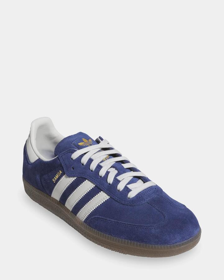 Image of Sneakers. Product name - adidas Unisex Samba Adv Sneakers Dkblue/Greone/Gum5 in Dkblue/Greone/Gum5 colour by brand - Adidas