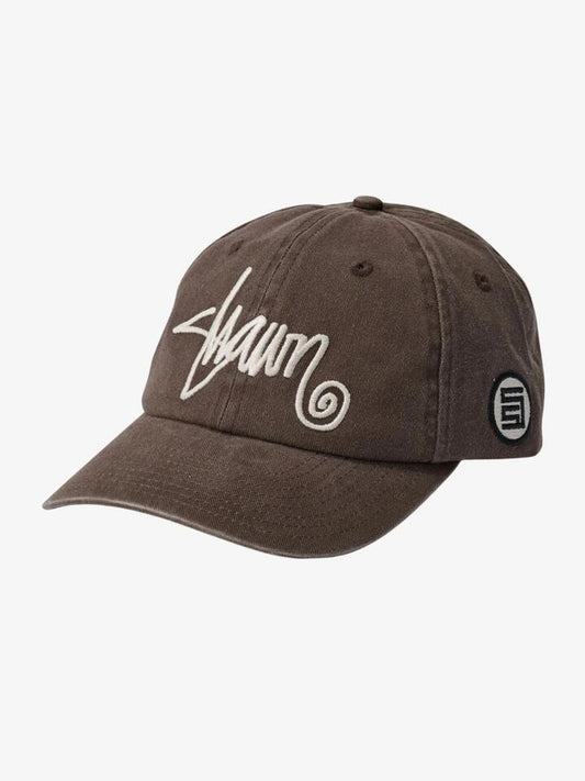 Image of Hats. Productname: S-Double Shawn Script Strapback Cap ONE SIZE Dark Chocolate in Dark Chocolate colour by brand - S-Double