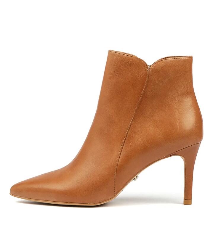 Image of Boots. Productname: Bambina Tan Leather Ankle Boots in Tan colour by brand - MIDAS