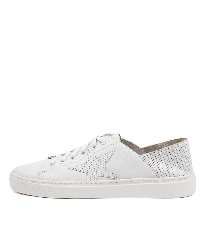 Image of Sneakers. Productname: Osohi White Leather Sneakers in WHITE colour by brand - MIDAS
